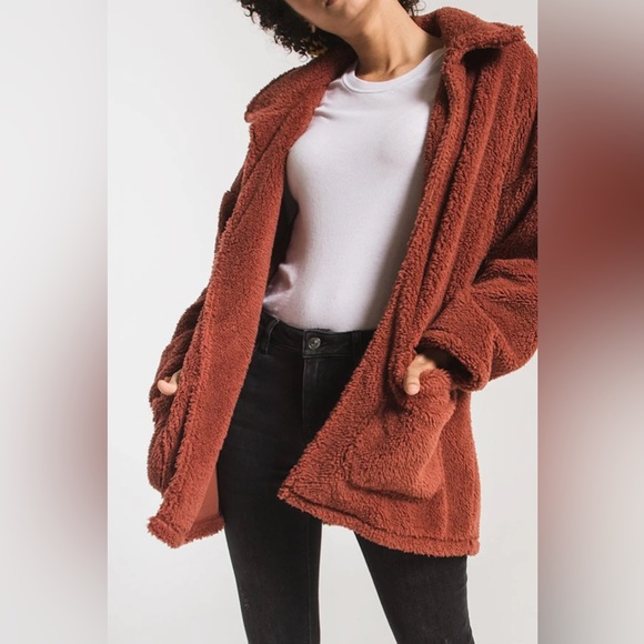 Z SUPPLY SHERPA TEDDY BEAR OPEN FRONT JACKET SIZE SMALL - Picture 14 of 14